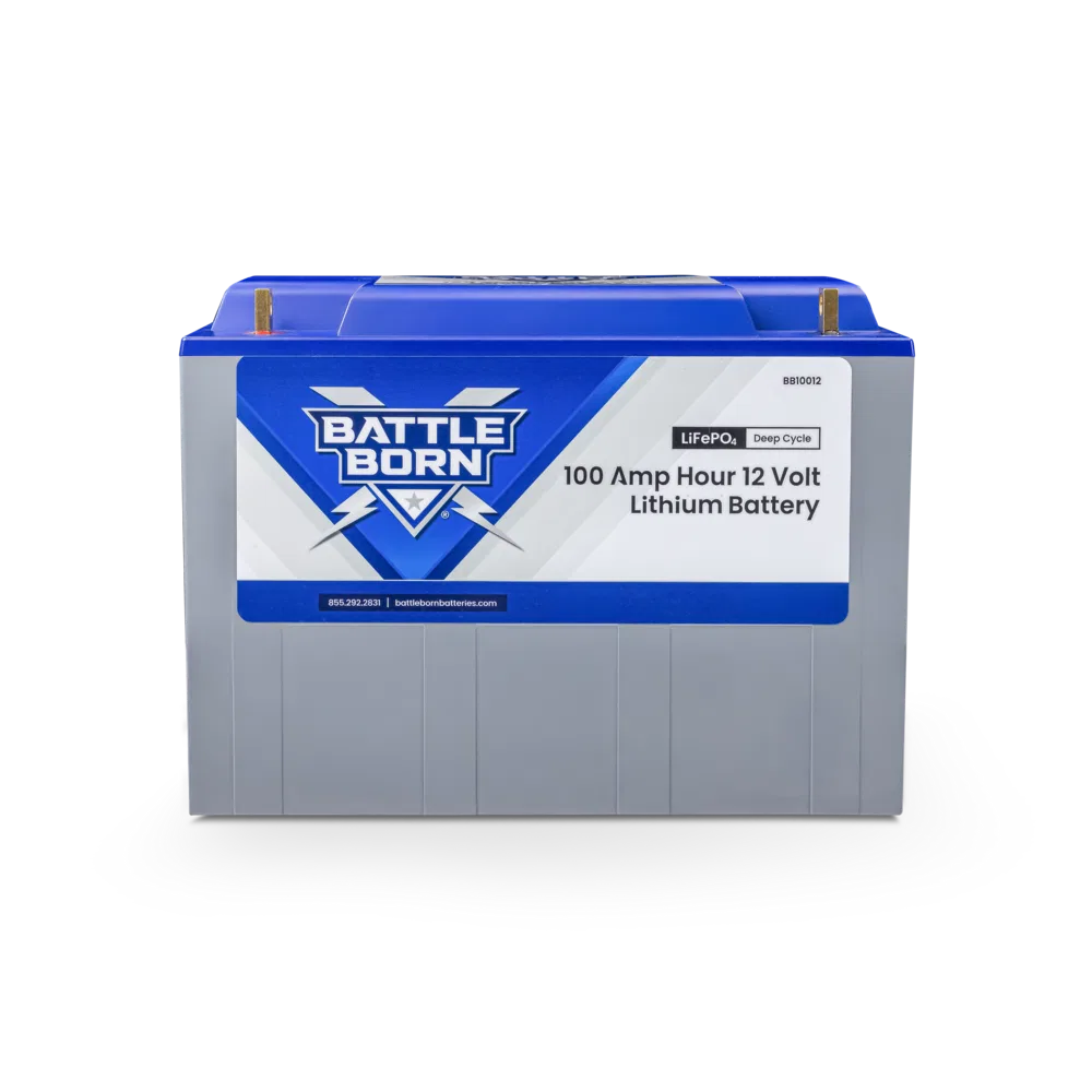 BB10012 – BATTLE BORN Battery, Group 31 12 Volt Flag Top Terminal Lithium Deep Cycle Battery 100 Ampere Hour Capacity...